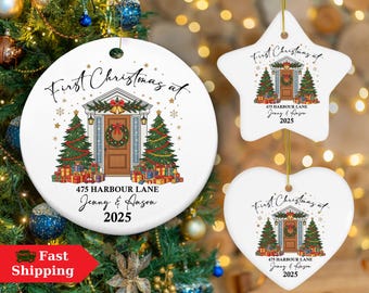 Personalized First Home Christmas Ornament, Keepsake Gift