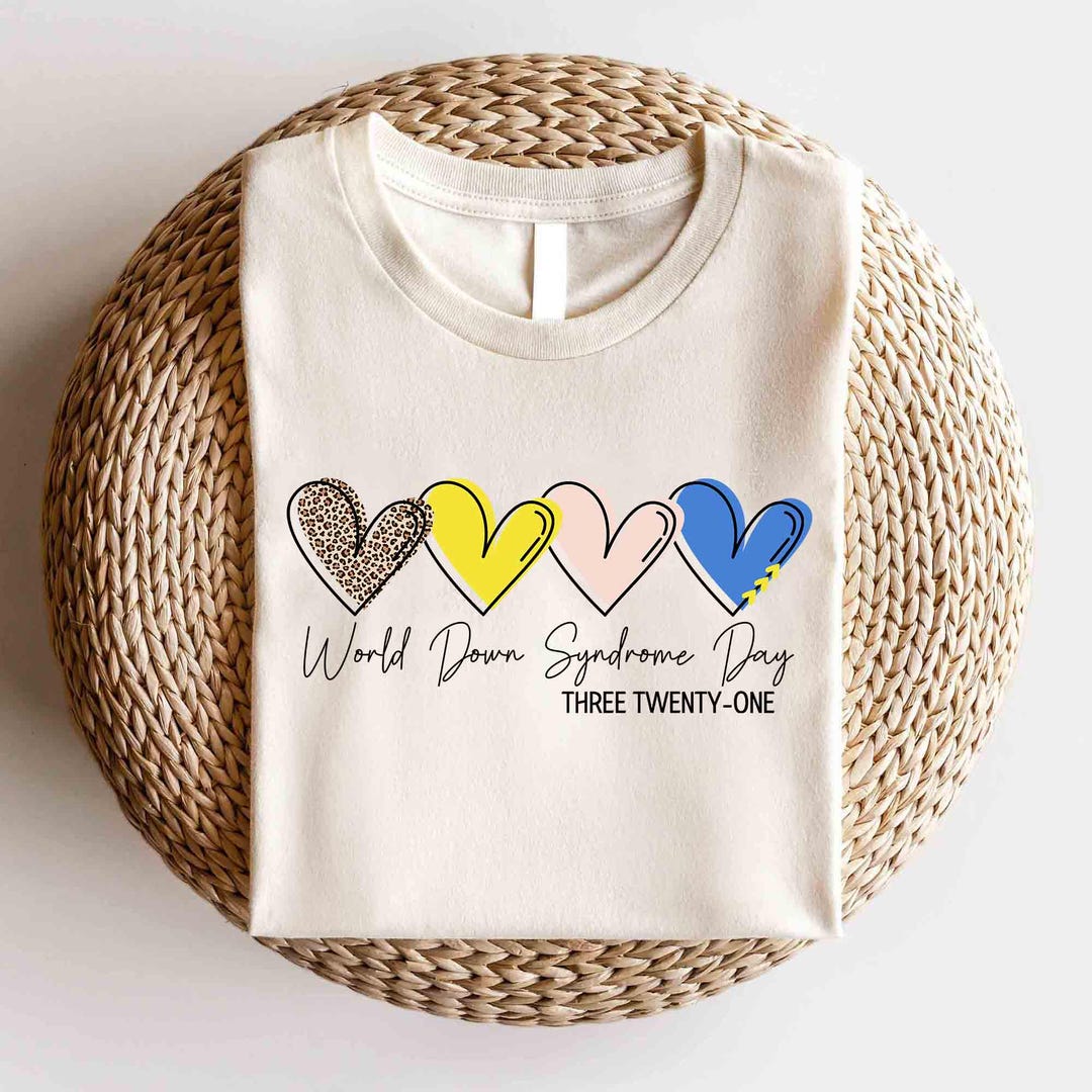 Peace Love T21 Blue Yellow Ribbon, Down Syndrome Awareness Shirts, T21 ...