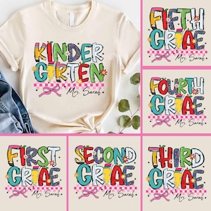 Preppy Back to School Floral Bundle Png, First Day Of School Png, Preppy School Png, Teacher School Bundle Png, First/Second/Third Grade Png