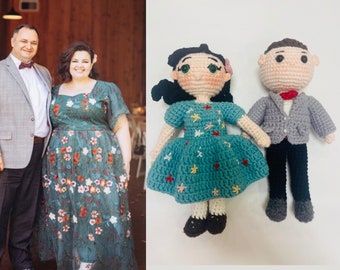 Custom Crochet Portrait, Doll From Photo, Mini Me Doll, Look alike Doll, Plush Doll, Gift For Him, Memorial Gift, Anniversary Gift