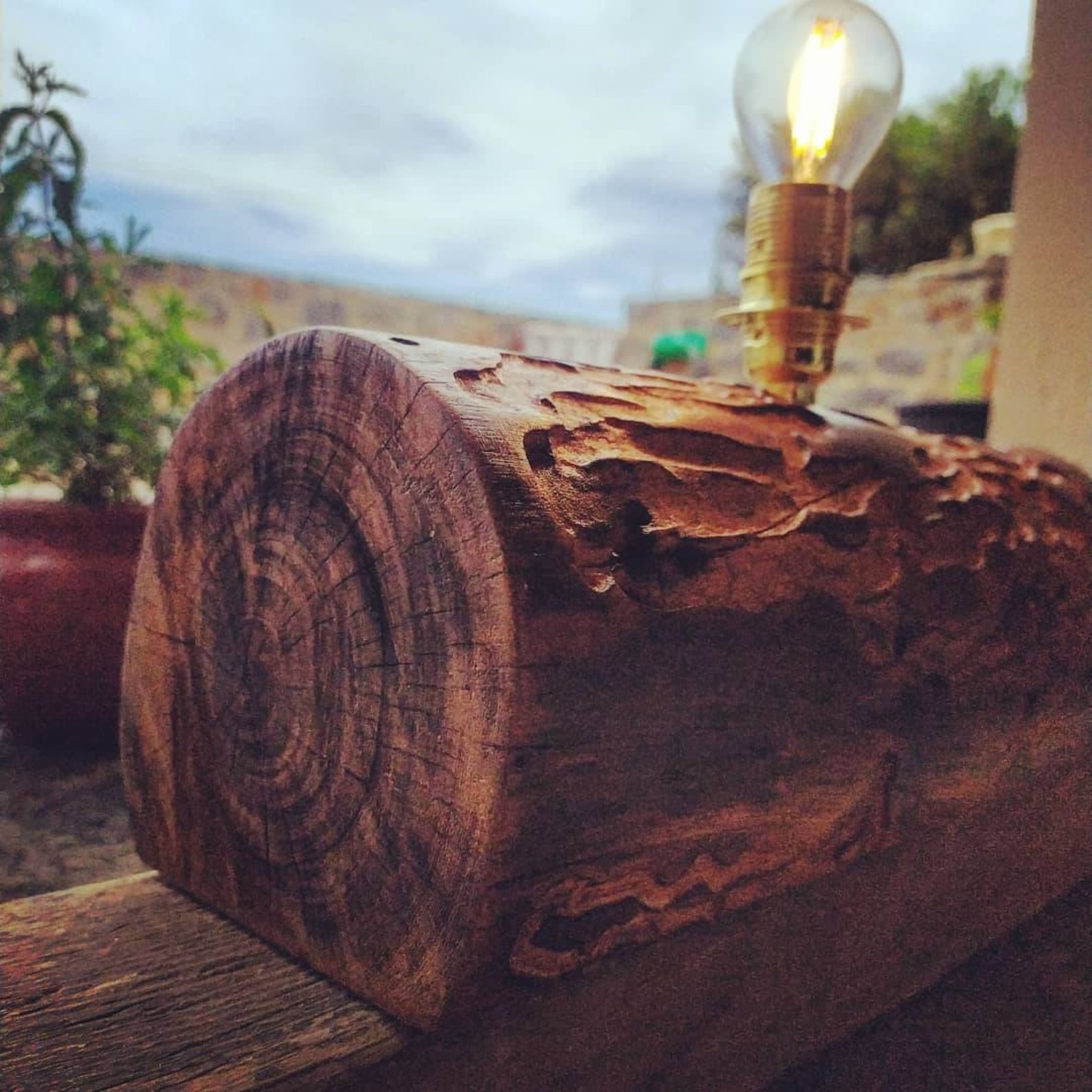Lampe en bois en bois de cyprès Etsy Lampe en bois en bois de cyprès Etsy