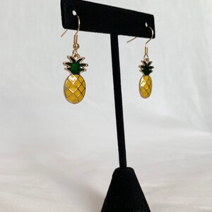 Cute Pinapple Dangle Earrings Pineapple Earrings Dangle Earrings Handmade Cute Earrings image 4