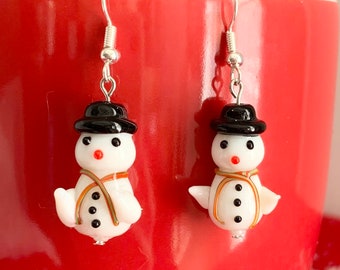 Snowman Earrings | Christmas Earrings | Holiday Earrings | Winter Earrings | Cute Snowmen Earrings | Cute Holiday Earrings