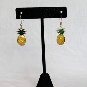 Cute Pinapple Dangle Earrings Pineapple Earrings Dangle Earrings Handmade Cute Earrings image 5