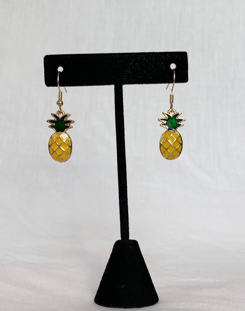 Cute Pinapple Dangle Earrings Pineapple Earrings Dangle Earrings Handmade Cute Earrings image 5