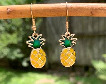 Cute Pinapple Dangle Earrings | Pineapple Earrings | Dangle Earrings | Handmade | Cute Earrings