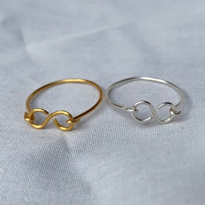 Wire Infinity Ring | Gold & Silver Ring | Dainty | Handmade