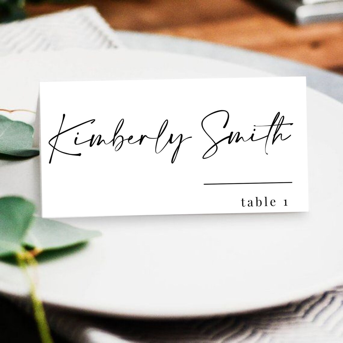 Simple Modern Wedding Table Nametag Wedding Nametag Etsy