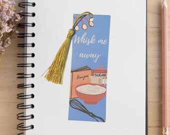Cookbook Bookmark, Laminated Tassel Bookmark, Bookmark for Bakers, Bookmark for Cookbooks, Chef Bookmark, Book Tassel, Bookmark with Tassel