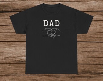 Heart Outline Dad Shirt, Dad Shirt, Father Shirt, Dad tee, Fathers Day Shirt, Dad Gift, Dad TShirt, First Fathers Day, First Time Dad Shirt