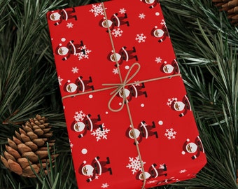 Black Santa Wrapping Paper, Afro Santa Christmas Gift Wrap, Christmas Gift Wrap, Christmas Gift Wrapping Paper, Gift Wrap with Black Santa