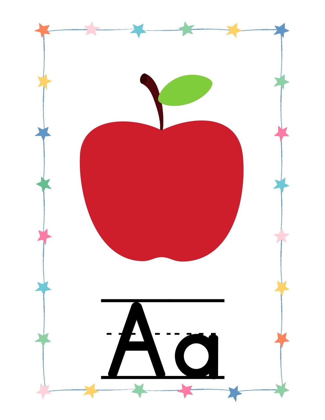Alphabet Posters for Preschool, Printable Alphabet Posters, Letter