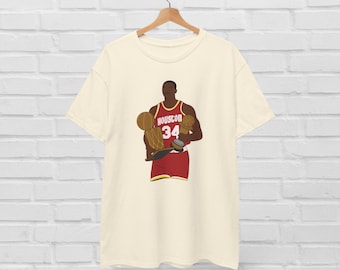 Hakeem Olajuwon, Houston Shirt, Basketball Shirt, Hakeem Olajuwon Final Trophy, Basketball Fans, Vintage Basketball Shirt, Houston Sports