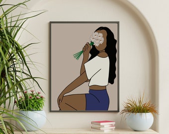 Black Girl Art Print, Black Girl Art, Black Woman Art, Black Woman Poster, African American Art Print, Black Girl Art Print, Afro Art Print