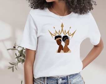 Black Queens Shirt, African American Shirt, Black Girl Shirt, Afro Woman Shirt, Black is Beautiful, Black Girl Magic Shirt, Black Girl Art