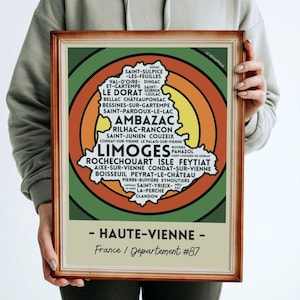 Carte Haute-Vienne #87 France