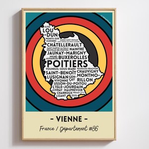 Carte Vienne #86 France