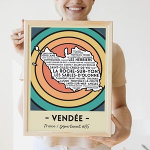 Carte Vendée #85 France