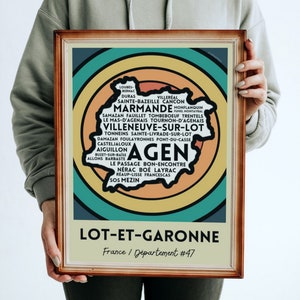 Carte Lot-et-Garonne #47 France