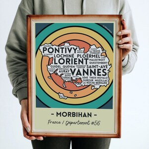 Carte Morbihan #56 France