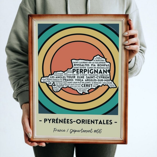 Carte Pyrénées-Orientales #66 France