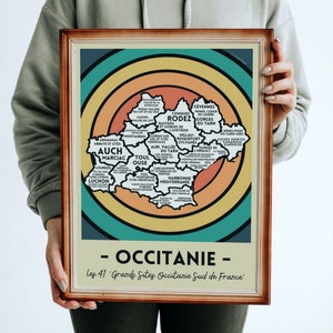 Carte Occitanie Pyrénées Méditerranée - France