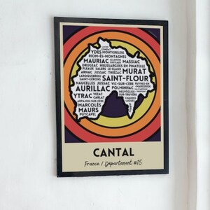 Carte Cantal #15 France