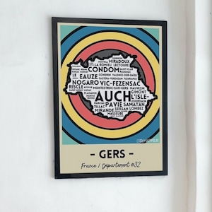 Carte Gers #32 France