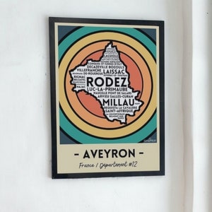 Carte Aveyron #12 France