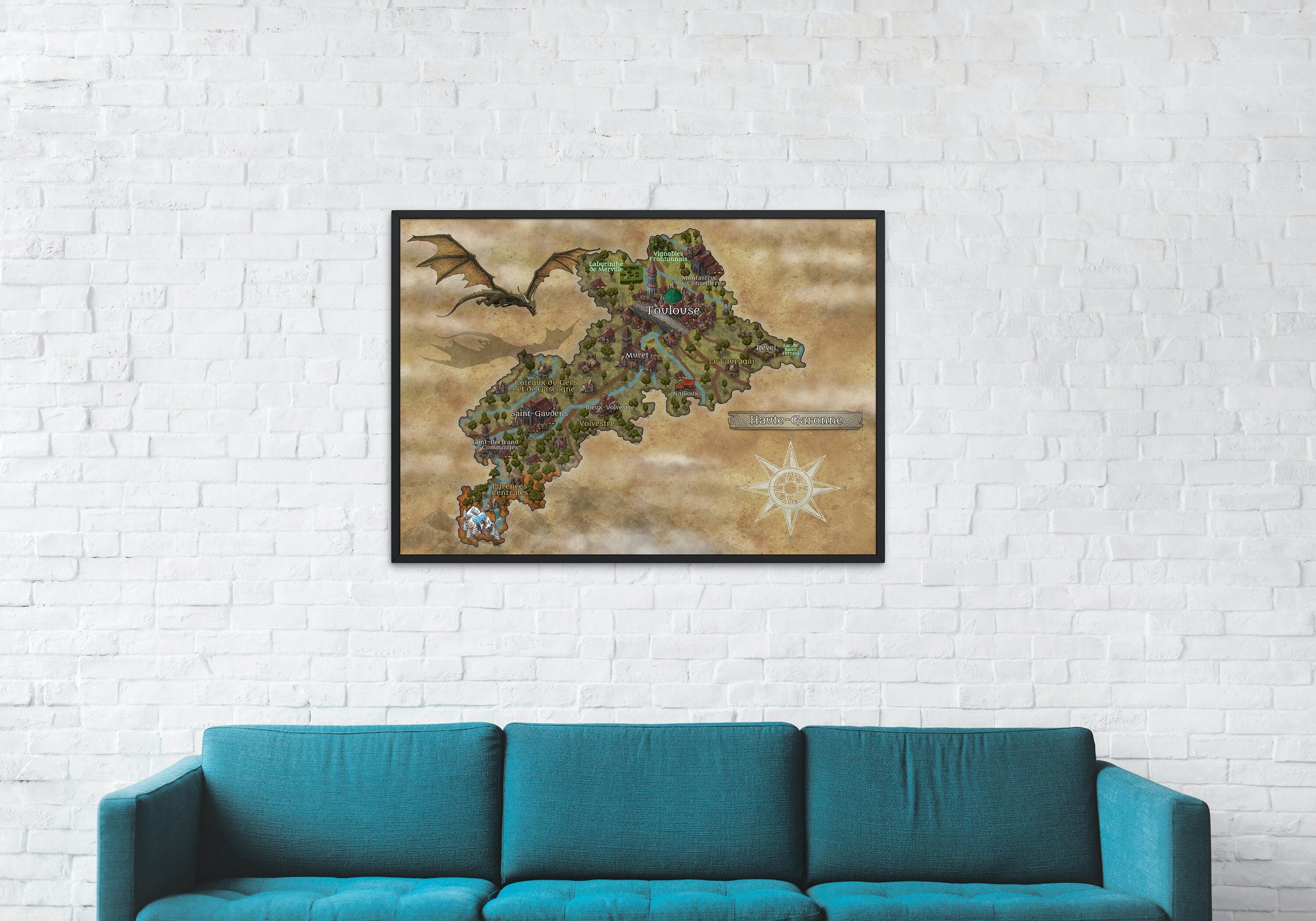 Carte Haute-Garonne Médiévale