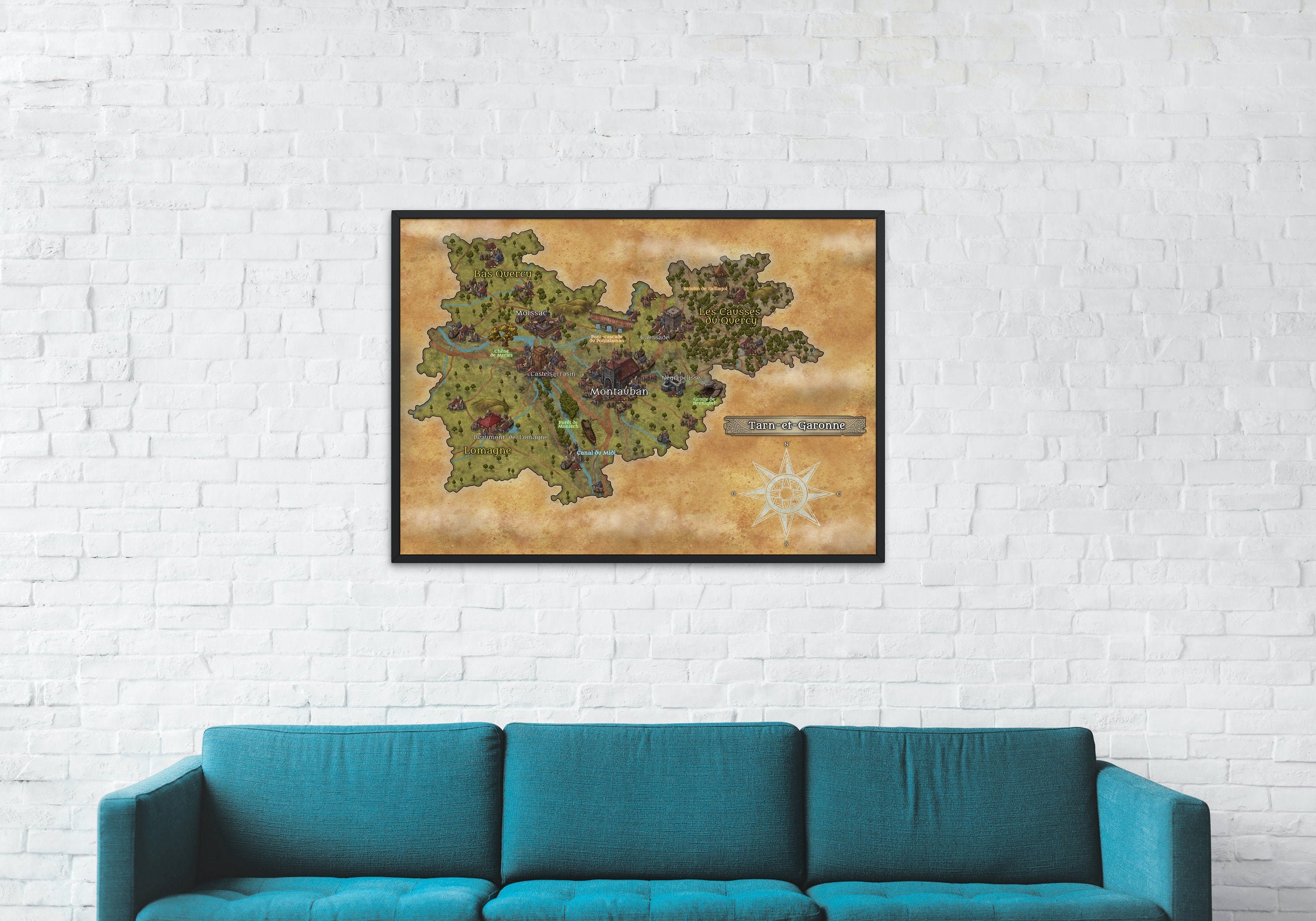 Carte Tarn-Et-Garonne Médiévale