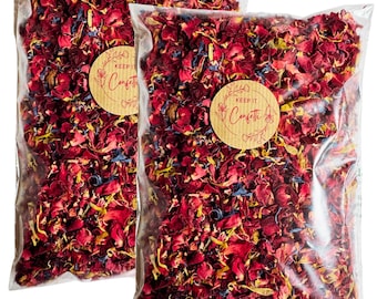 Biodegradable Wedding Confetti: Rose Petals, Calendula, Cornflower & Lavender Mix