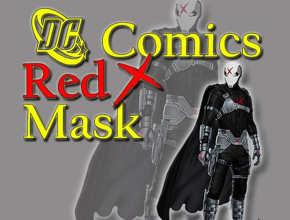 Red X Mask Full Face, Battle Damaged, Halloween Mask, Superhero, Antihero.  - Shop MaskCraftPskov Face Masks - Pinkoi