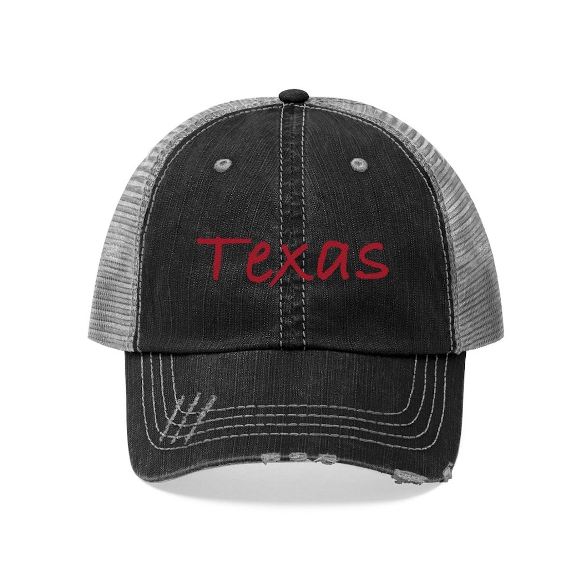 Texas cap Texas embroidered cap Black cap with red Texas Etsy
