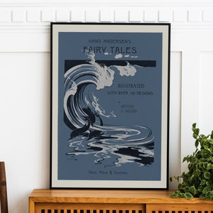 PRINTABLE Vintage Nursery Wall Decor Fairytale Antique Childrens Illustration, Ocean Nursery Bedroom Decor, Instant Download Print #465