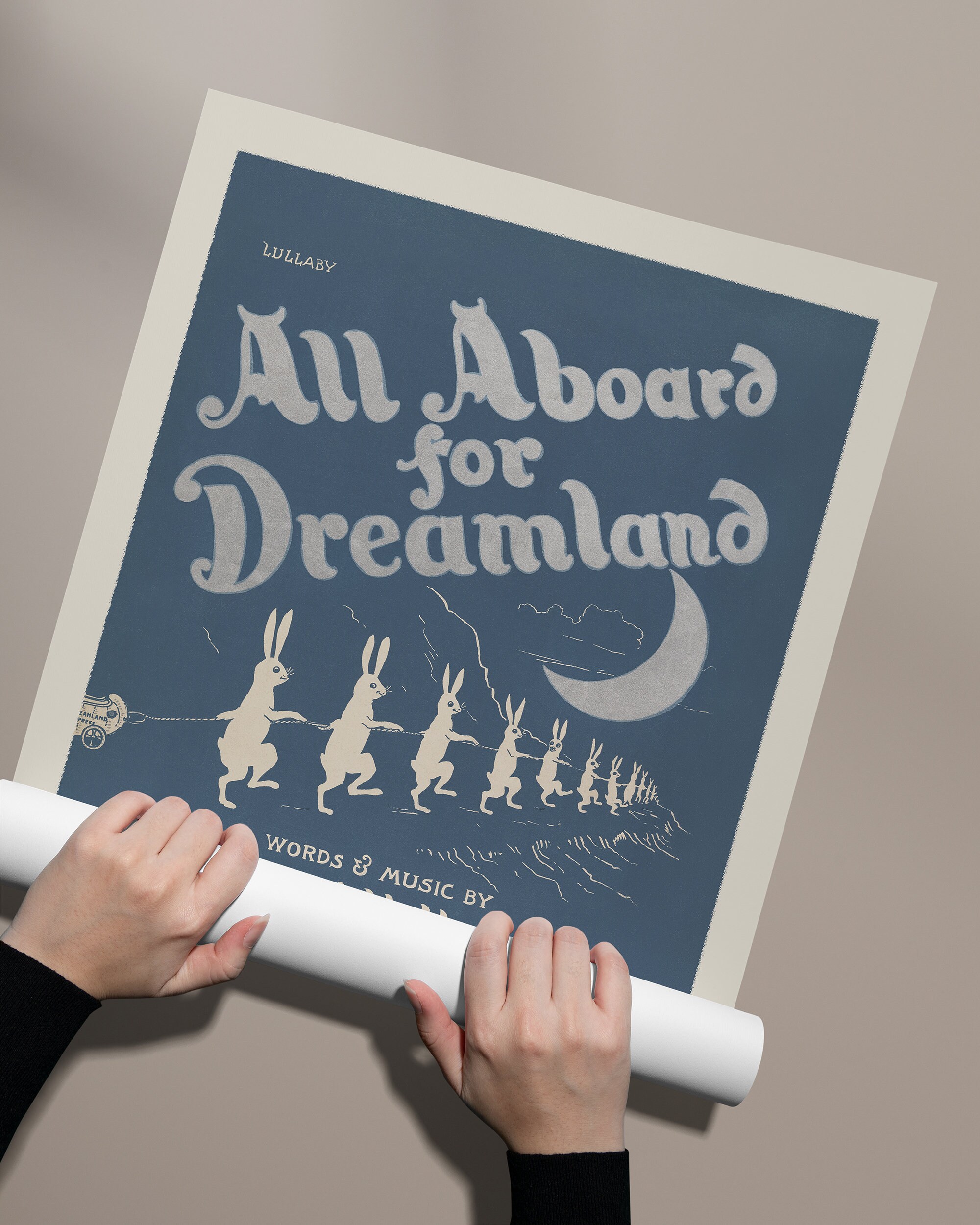 PRINTABLE Vintage Nursery Wall Decor Lullaby Antique Childrens ...