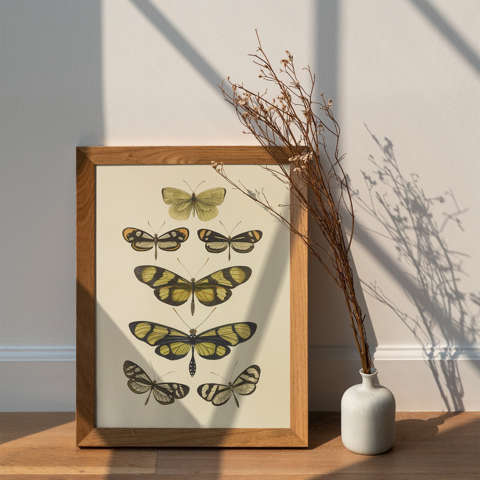 PRINTABLE Vintage Butterfly Wall Decor, Antique Cottagecore Print, Boho ...