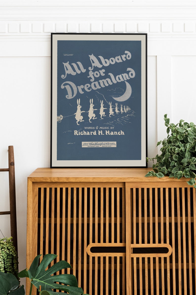 PRINTABLE Vintage Nursery Wall Decor Lullaby Antique Childrens Etsy