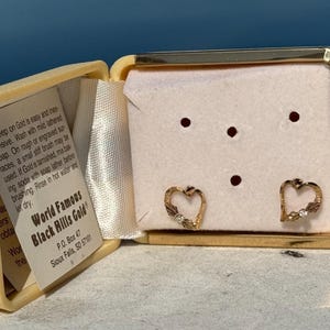 10kt Gold Herz Diamant Ohrringe