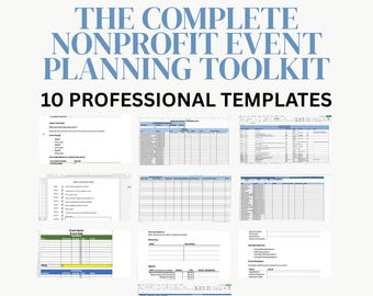 Nonprofit Event Planning Toolkit | Event Planner Templates | Budget, Timeline, Checklist, Run of Show & More