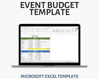 Event Budget Excel Template – Editable Spreadsheet for Fundraisers, Galas & Events