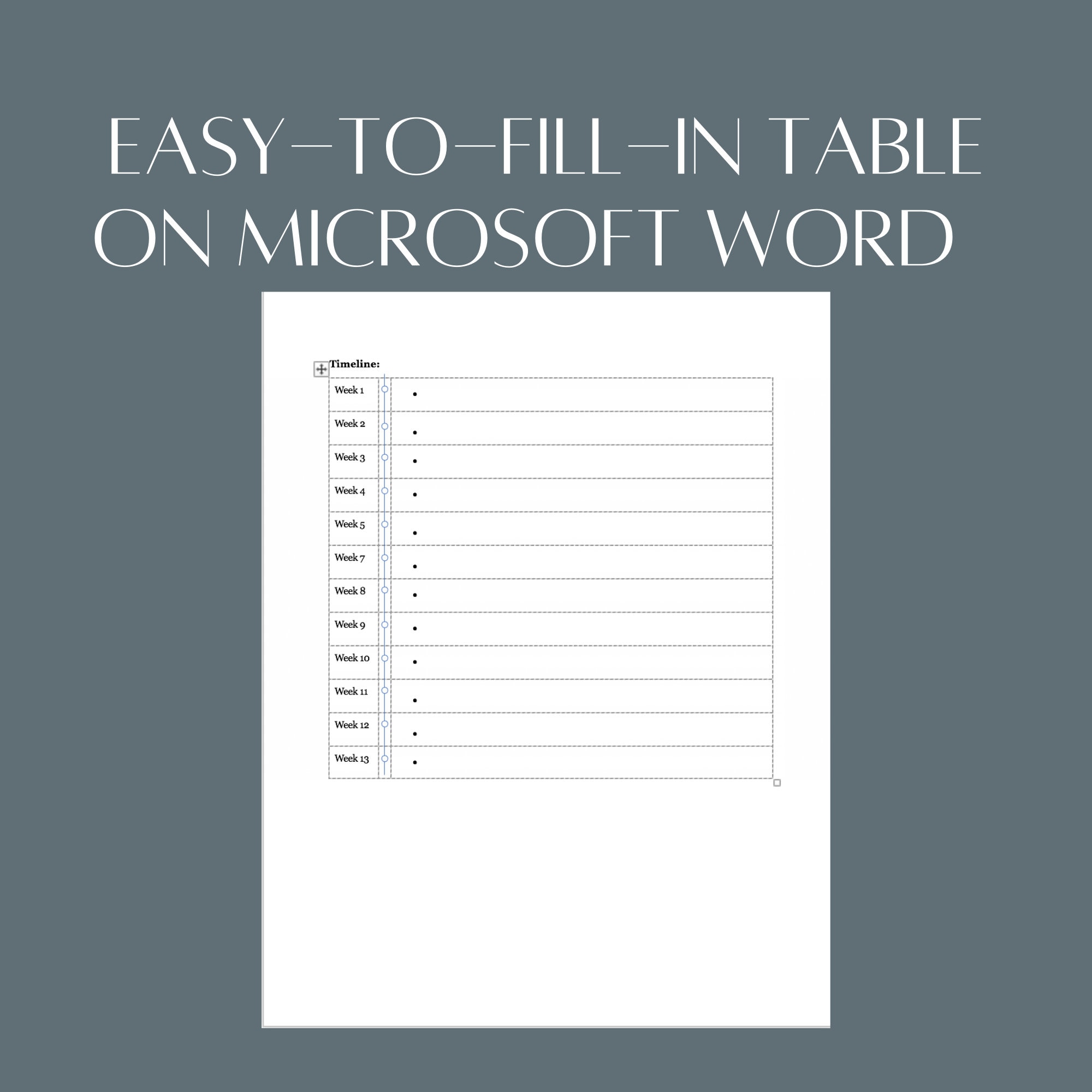 Microsoft Word Timeline Template - Use to Create a Clean and Modern ...