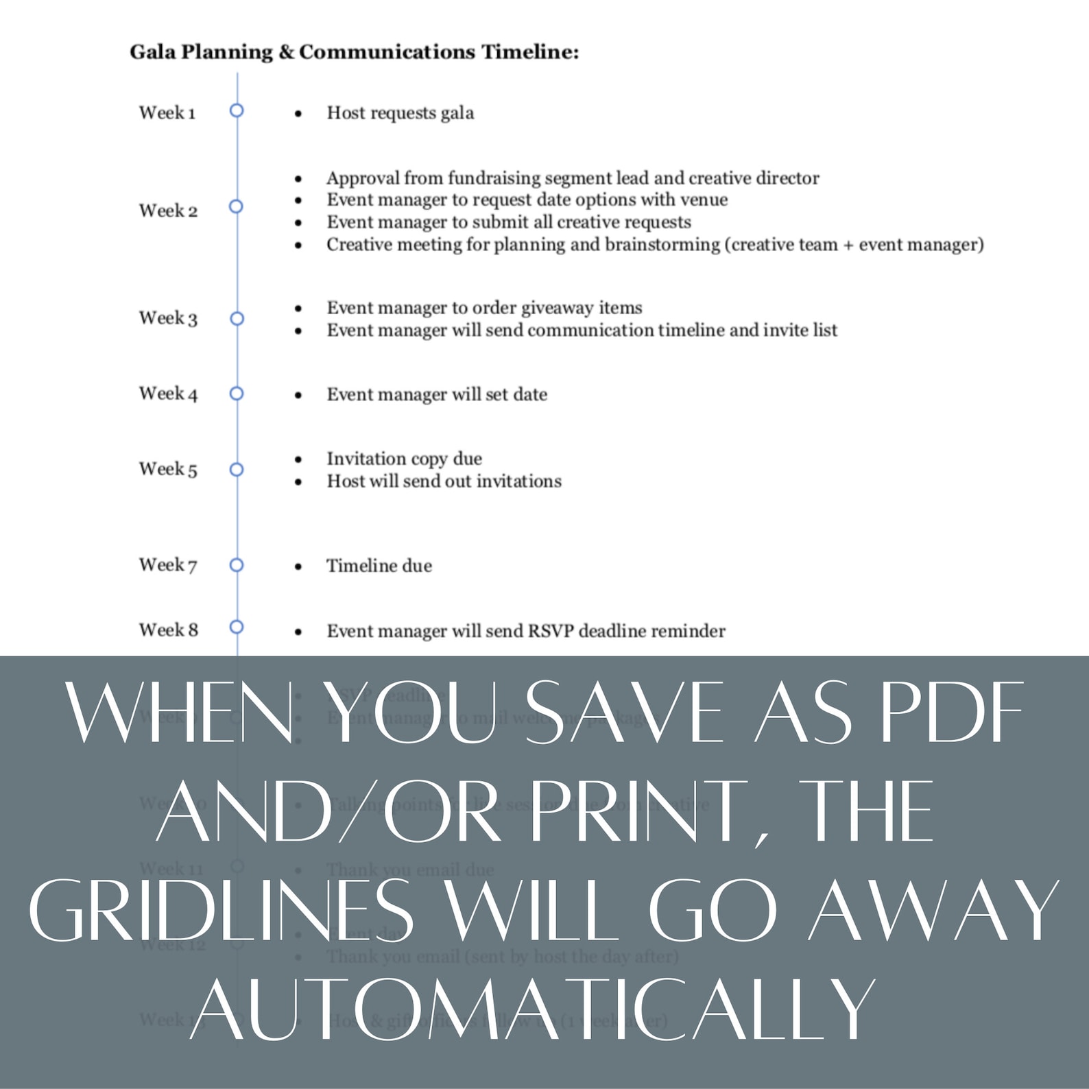 Microsoft Word Timeline Template - 3 Page Version - Create a Clean ...
