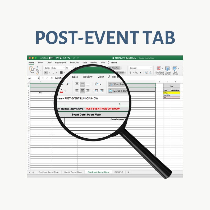 Run of Show Excel Template – Event Timeline, Show Flow, Fundraisers & Weddings image 7