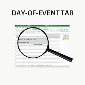 Run of Show Excel Template – Event Timeline, Show Flow, Fundraisers & Weddings image 6