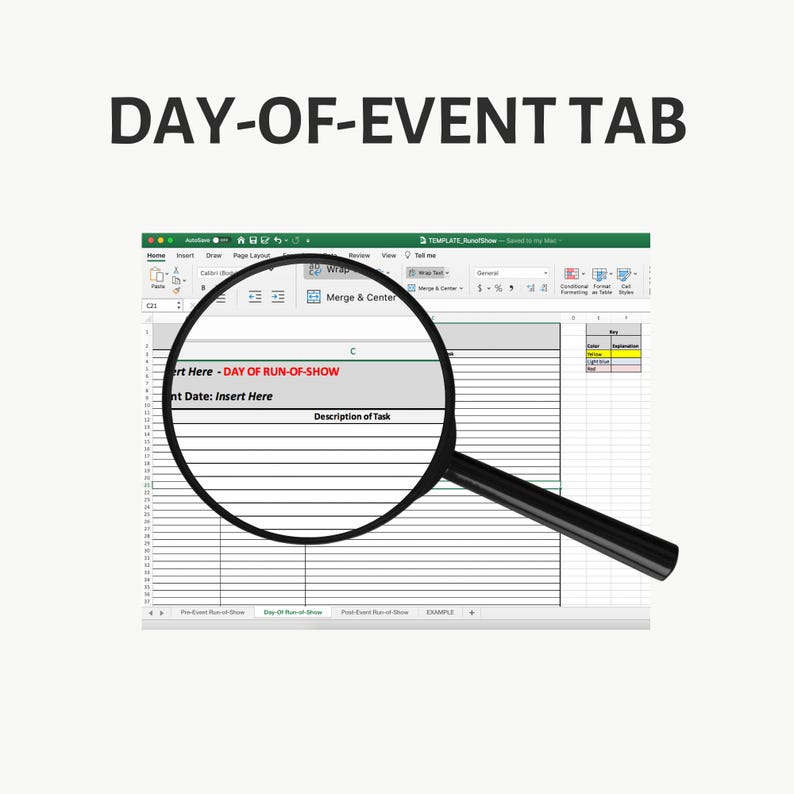 Run of Show Excel Template – Event Timeline, Show Flow, Fundraisers & Weddings image 6
