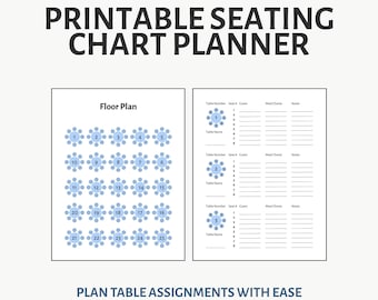 Wedding & Event Seating Chart Worksheet – Printable PDF Planner for Table Assignments