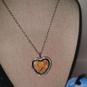 Golden Healer Quartz Crystal Locket Necklace. Golden Energetic Powerhouse! Magnify The Flow Of Energy Through The Body! Master Healer!