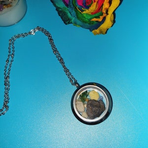 Moldavite Rapid Manifestation! Natural Moldavite, Natrolite, Herderite, Brookite Locket - Synergy Power! Truly Energetic! Psychic Abilities!