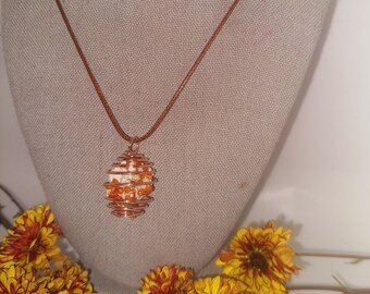 Spessartine Beauty! Spessartine Orange Garnet Crystal Necklace - Stone of Positive Emotions and Creativity! Fire Energy!